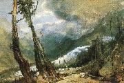 Joseph Mallord William Turner Glacier and source of the Avyron, Chamonix painting